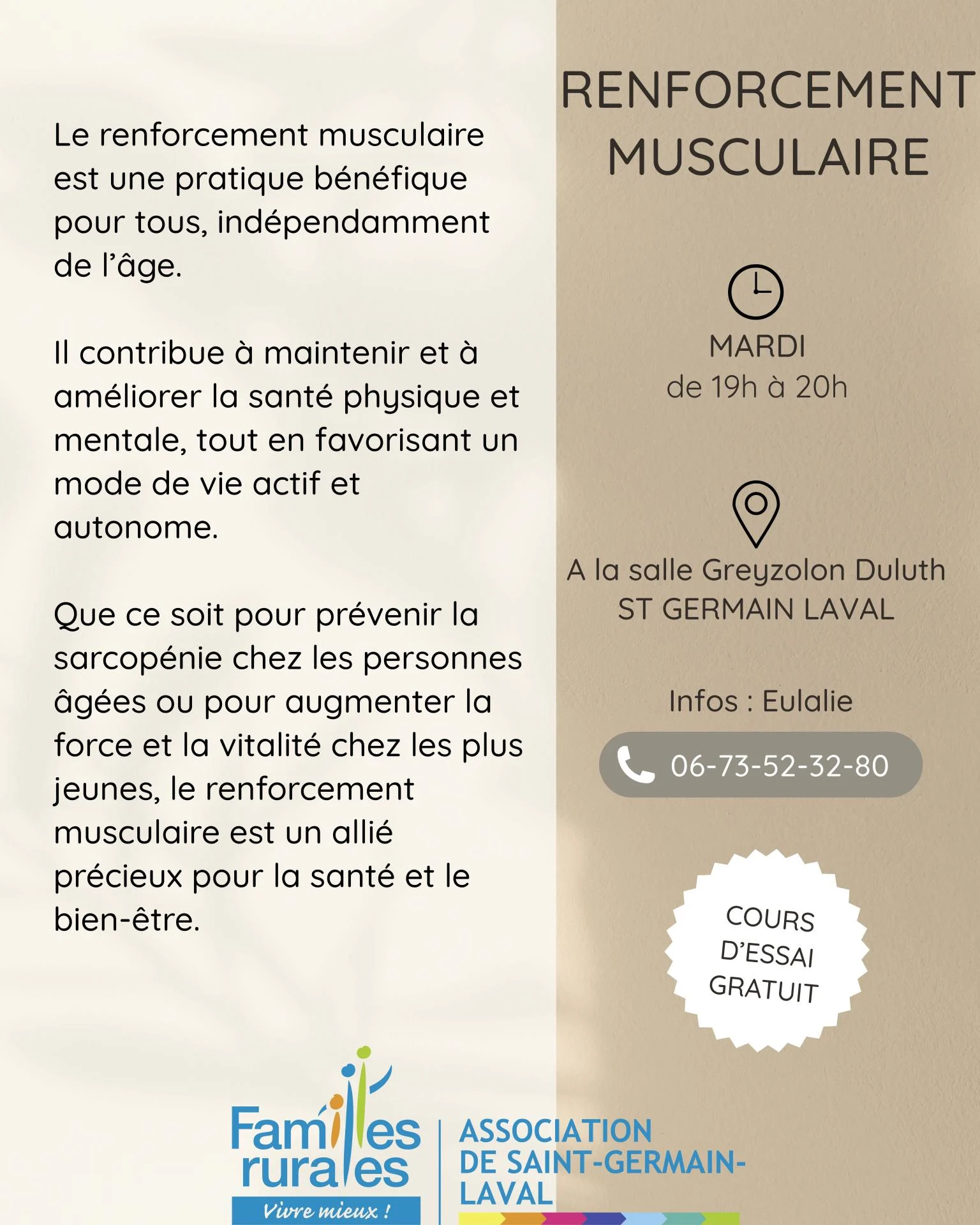 Renforcement musculaire